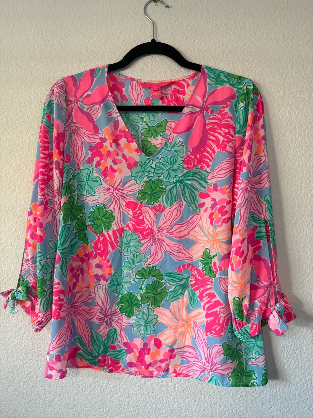 Lilly Pulitzer Pink, Green & Blue Floral Top